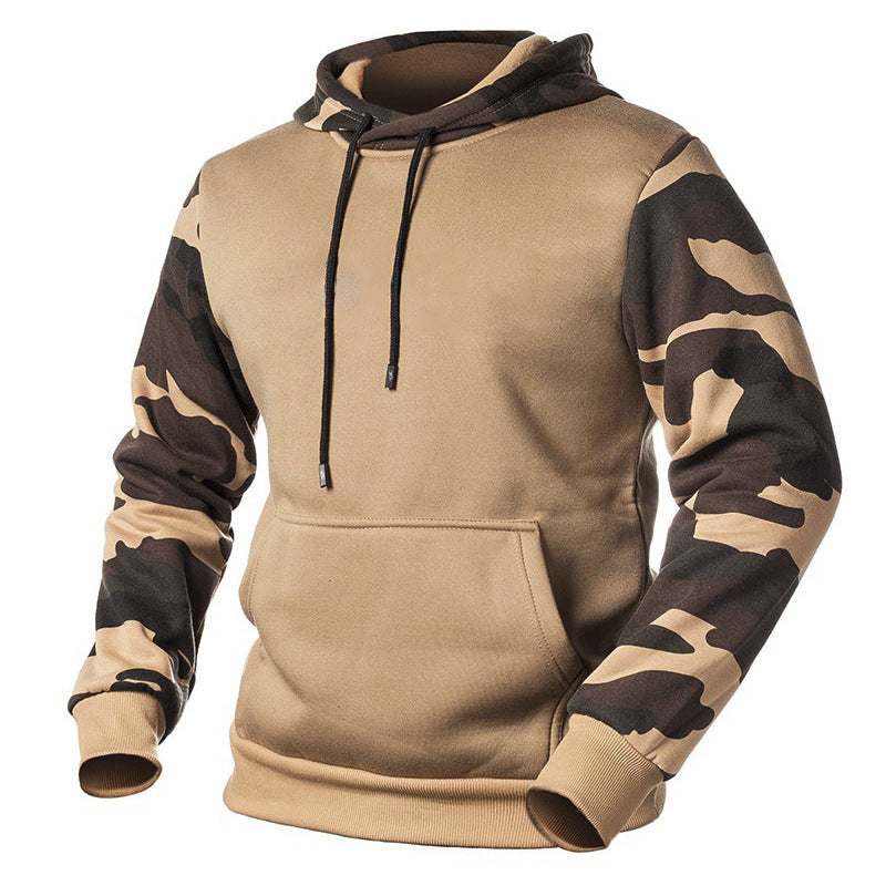 Herren Kapuzenpullover mit modernem Camouflage-Design und praktischen Taschen R&B