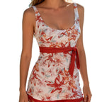 Damen Wickel-Badeanzug mit Blumenmuster R&B