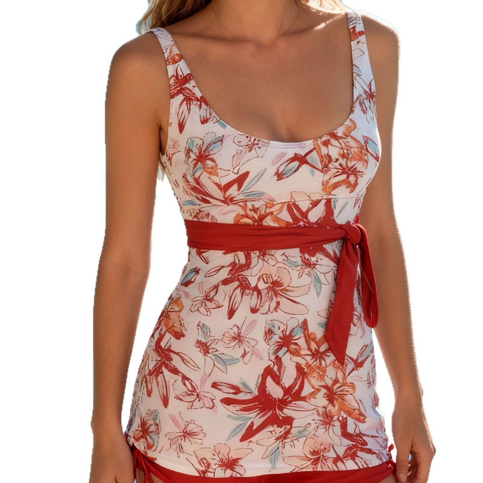 Damen Wickel-Badeanzug mit Blumenmuster R&B