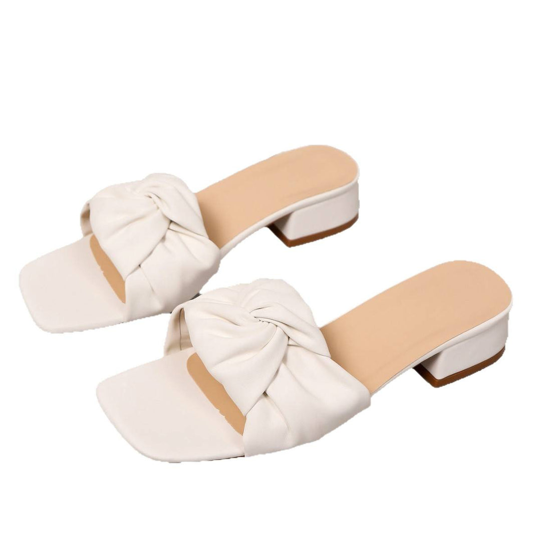 Damen Slingback-Pantoletten mit dekorativem Knotendesign R&B