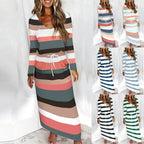 Damen Lässiges Strandkleid mit V-Ausschnitt und praktischen Taschen R&B