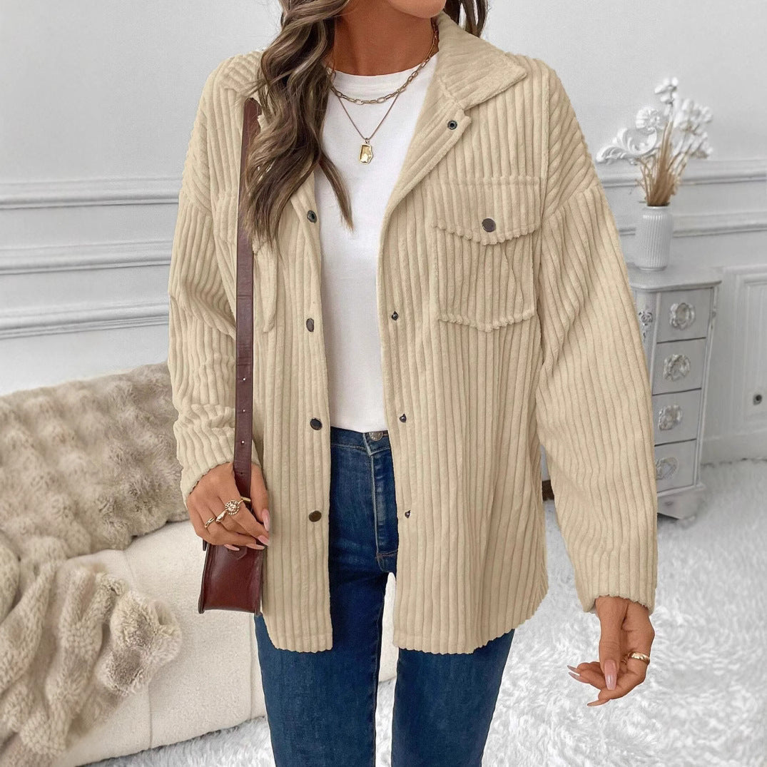 Damen Oversize Kordjacke R&B