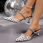 Damen Elegante Sling-Heels mit Strassdetails R&B