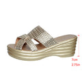 Damen Wedge-Pantoletten mit modischem Kreuzband-Design und komfortabler Sohle R&B