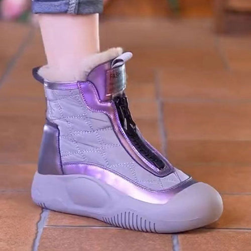 Damen warme Winterboots mit praktischer Reißverschlussöffnung und kuscheligem Innenfutter R&B