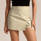 Damen eleganter Kurzrock mit seitlichem Schlitz und hohem Bund R&B