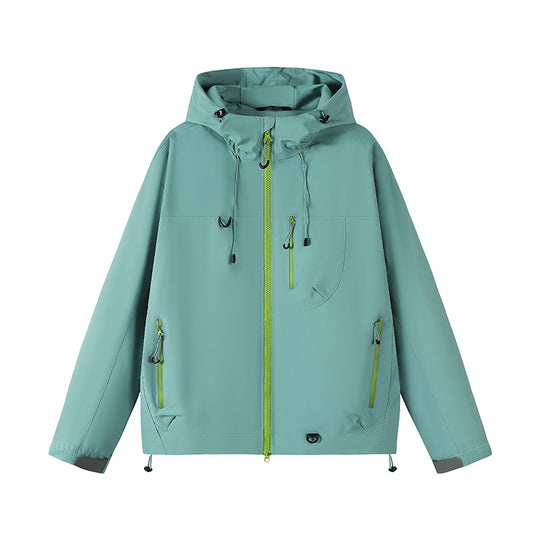 Damen funktionale Wetterjacke mit verstellbarem Kapuzensystem und atmungsaktiven Eigenschaften R&B