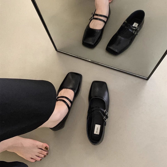 Damen modische Ballerinas mit funkelndem Riemchendesign R&B