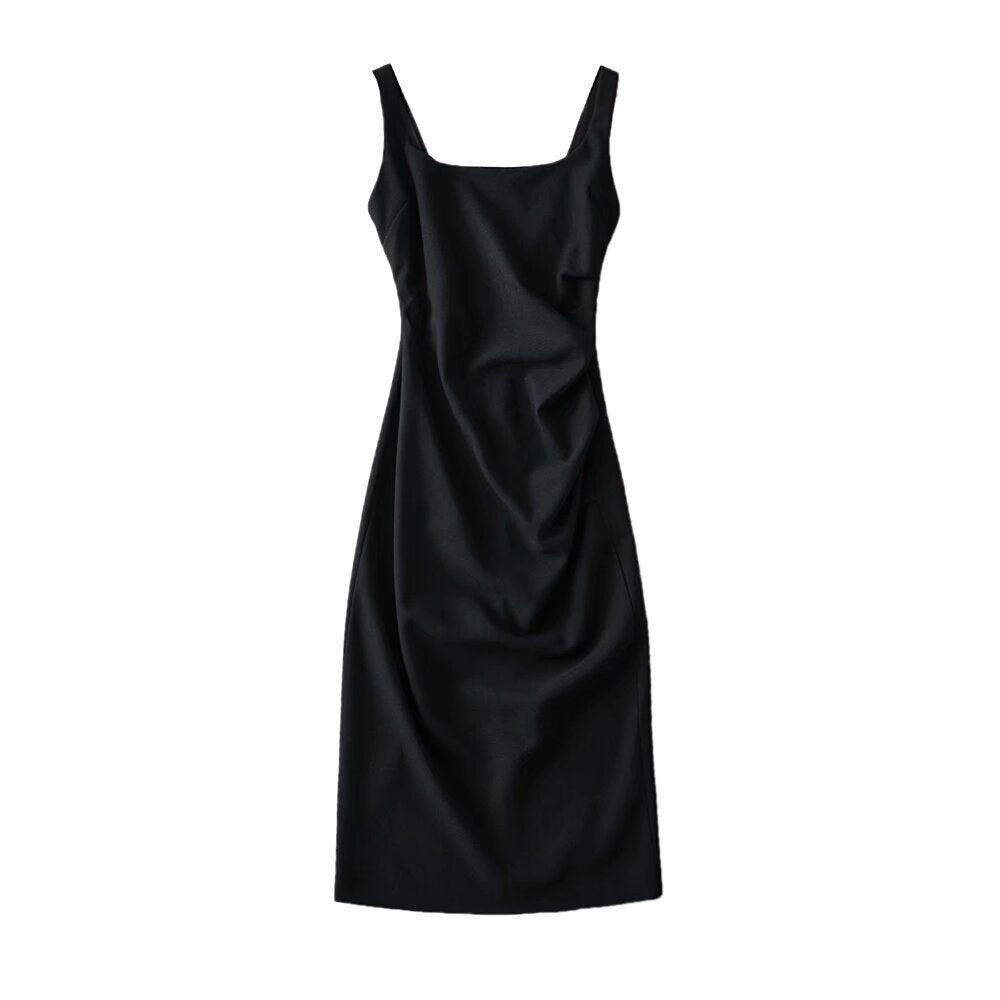 Damen figurbetontes Midi-Kleid mit elegantem Rüschendetail R&B