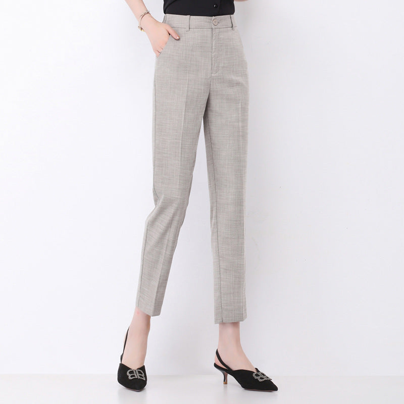 Damen elegante Stoffhose mit schmalem Schnitt
