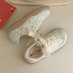 Damen Modische Sneaker mit floralen Akzenten und luxuriösem Spitzen-Design R&B