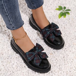 Damen Mokassins mit dekorativem Schleifen-Design und robustem Profil R&B