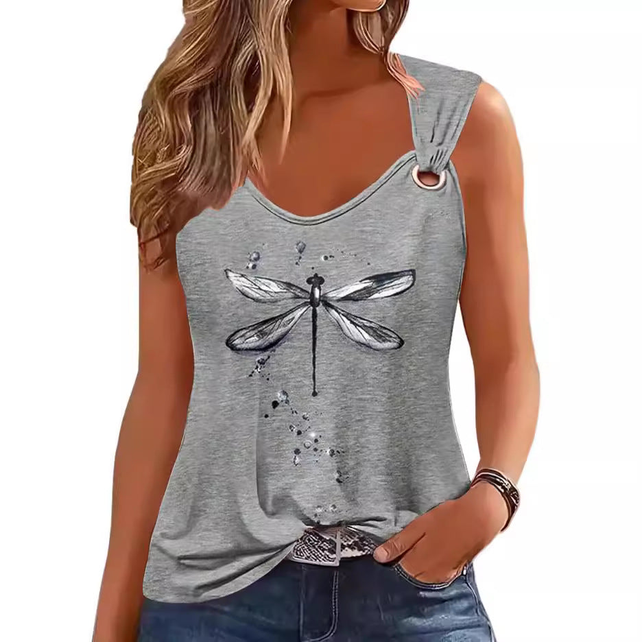 Damen Tanktop mit einzigartigem Grafikdruck und lässigem Schnitt R&B