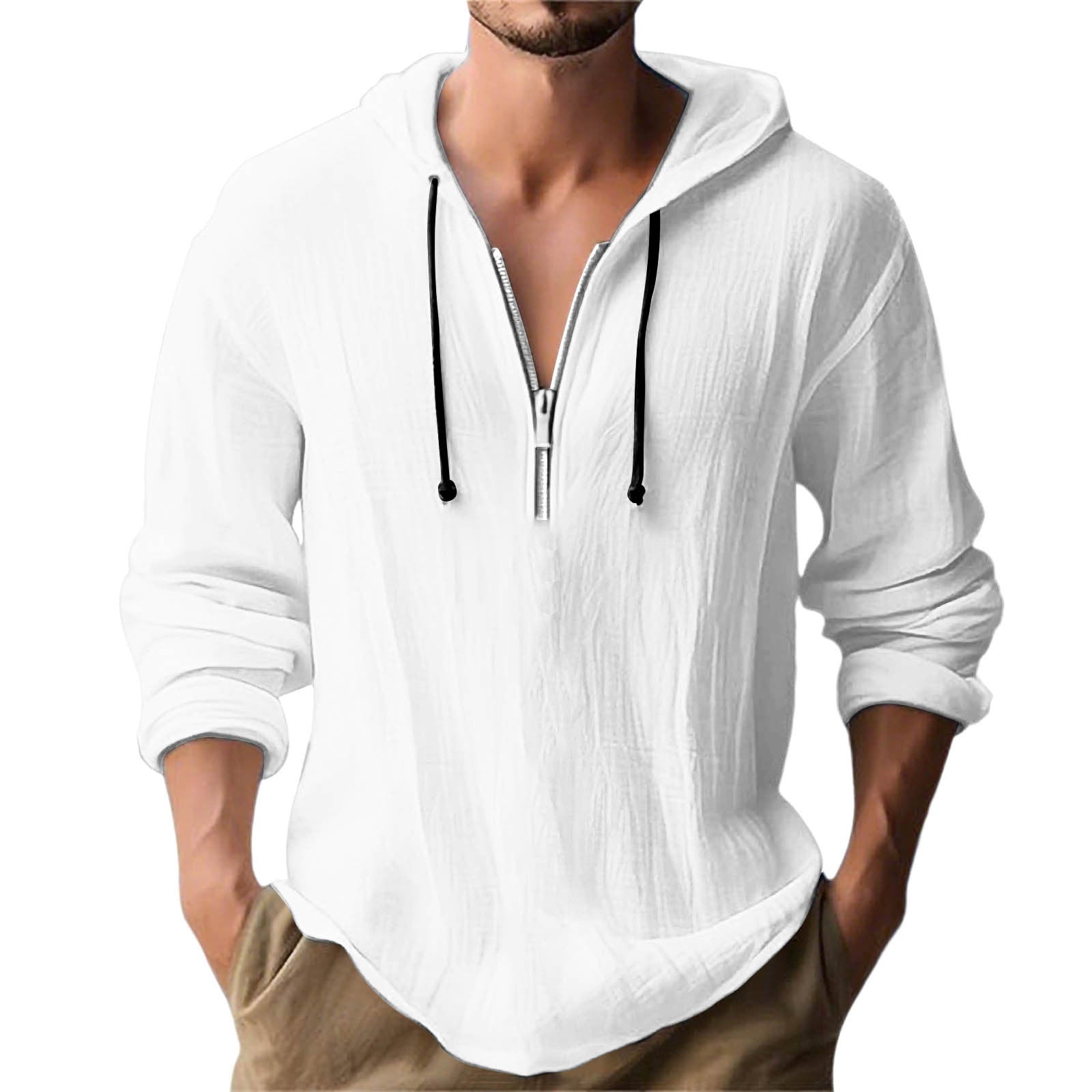 Herren lässiger Kapuzenpullover mit Reißverschluss R&B