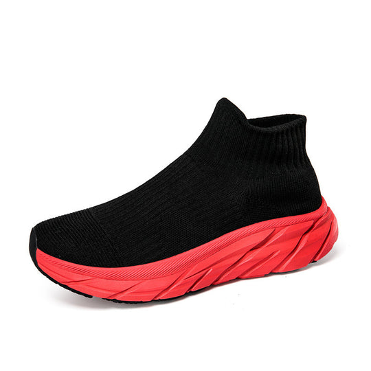 Damen Sportliche Stricksneakers mit hohem Schaft und dämpfender Sohle R&B