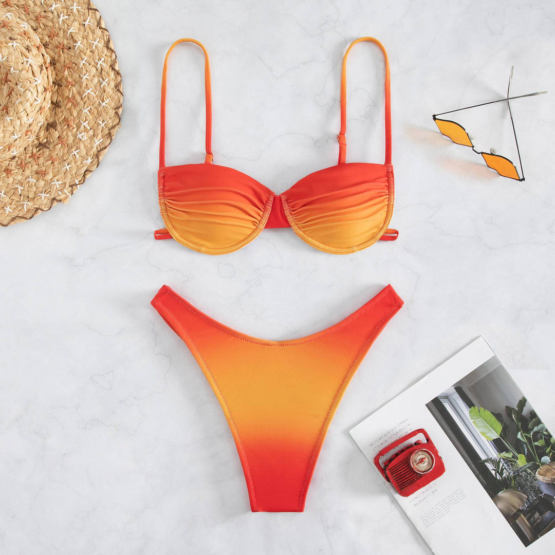 Damen Push-Up Bikini mit innovativem Farbverlauf R&B
