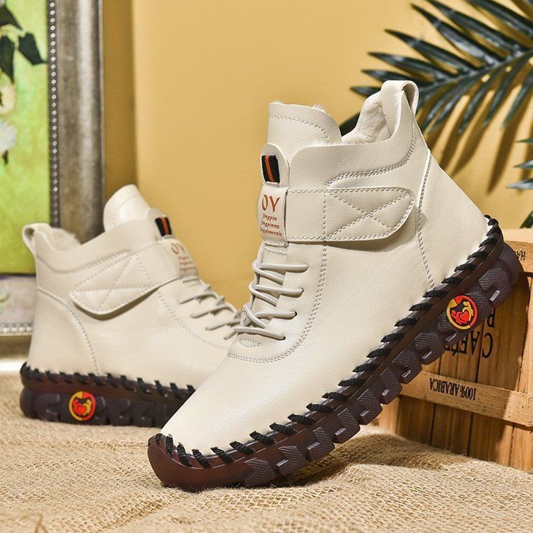 Damen modische und bequeme Winter-Sneaker mit flexiblem Klettverschluss