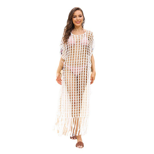 Damen elegantes Häkelkleid mit tiefem Ausschnitt R&B