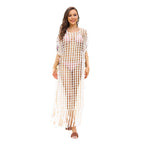 Damen elegantes Häkelkleid mit tiefem Ausschnitt R&B