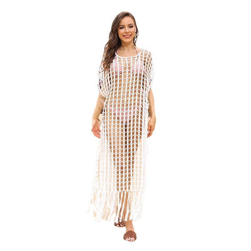 Damen elegantes Häkelkleid mit tiefem Ausschnitt R&B