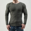 Herren Strickpullover mit strukturiertem Raglanärmel und modernem Schnitt
