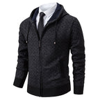 Herren stylische Jacke mit modernem Wabenmuster und Kapuze R&B