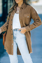 R&B | Button Übergröße mittel Länge Hemdjacke