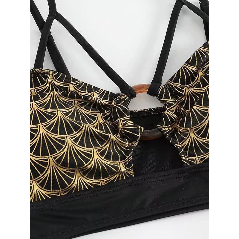 Damen Triangel-Bikini mit elegantem Schnitt und modischen Akzenten R&B