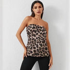 Damen Strapless Stufenmuster Oberteil R&B