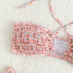 Damen Hochtailliertes Bikini-Set mit verspieltem Wickeldesign