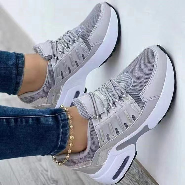 Damen Sportliche Sneakers mit atmungsaktivem Mesh-Obermaterial und dämpfender Sohle R&B