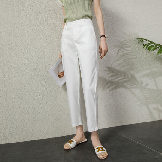 Damen elegante Chino Stoffhose