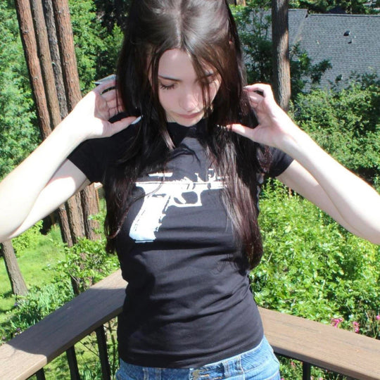 Damen Print-T-Shirt mit grafischem Design R&B