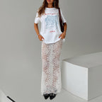 Damen Spitzen Saum Rock R&B