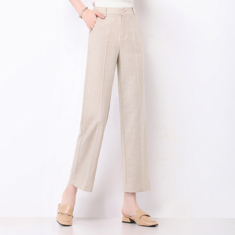 Damen Weite Pantoletten High Waist Schnitt
