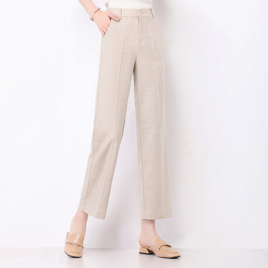 Damen Weite Pantoletten High Waist Schnitt