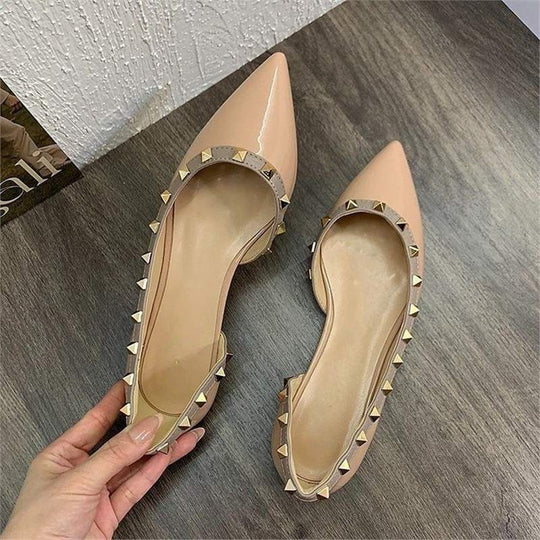 Damen spitze Ballerinas mit metallischen Nieten R&B