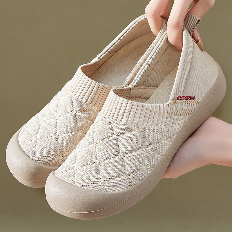 Damen bequeme Slip-On Schuhe mit elastischem Kragen R&B
