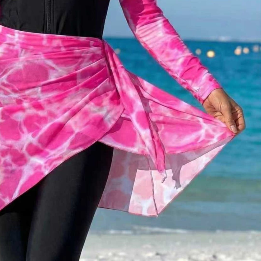 Damen modischer Rashguard mit Wickelrock R&B