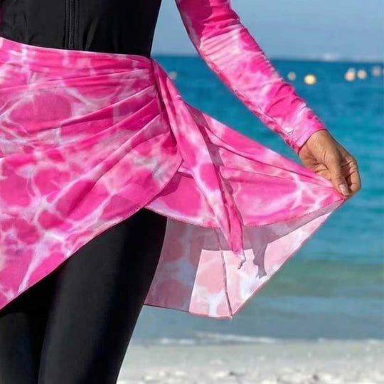 Damen modischer Rashguard mit Wickelrock R&B