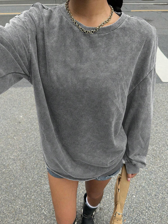 Damen lässiges Sweatshirt mit oversized Schnitt und weichem Material R&B
