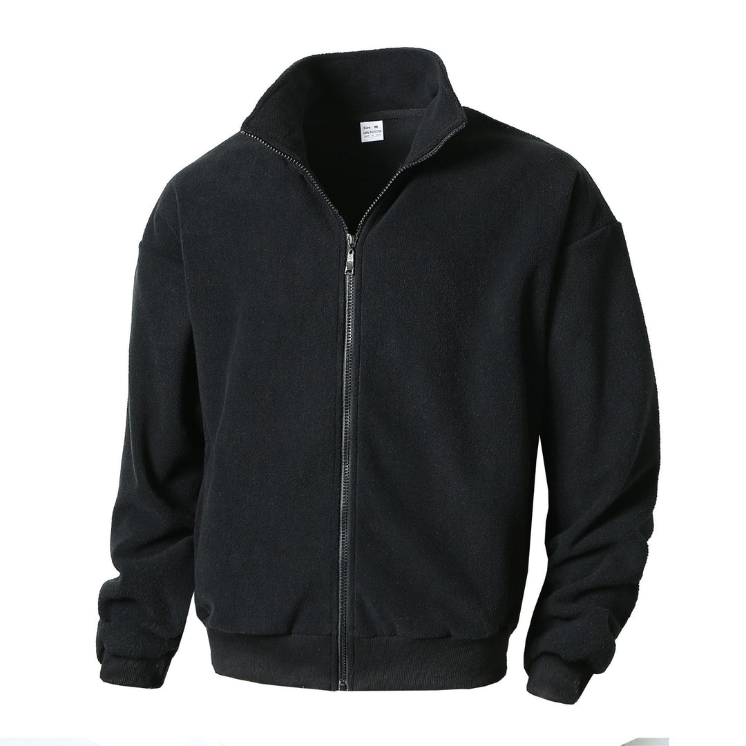 Herren Fleecejacke mit hohem Kragen und durchgehendem Reißverschluss R&B
