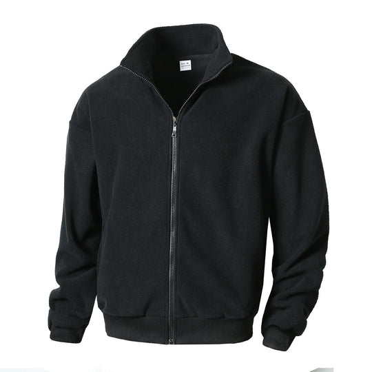 Herren Fleecejacke mit hohem Kragen und durchgehendem Reißverschluss R&B
