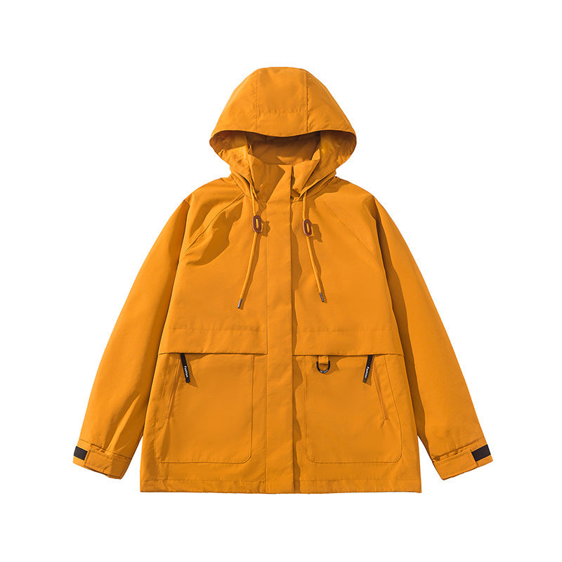 Damen technische Outdoor-Jacke mit verstellbarer Kapuze und großen Taschen R&B