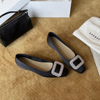 Damen Elegante Ballerinas mit funkelndem Schmuckriemen und klassischem Design R&B