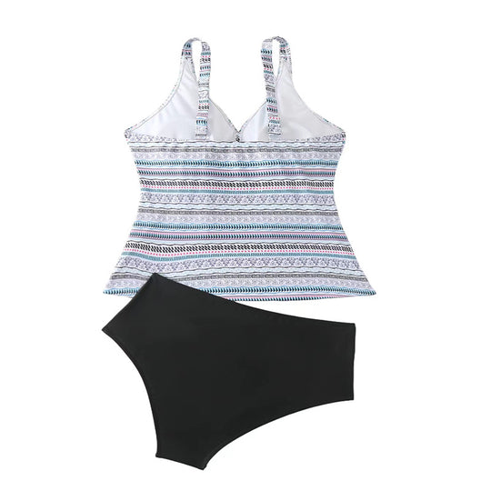 Damen Tankini-Set mit modischem Muster und komfortablem Schnitt R&B