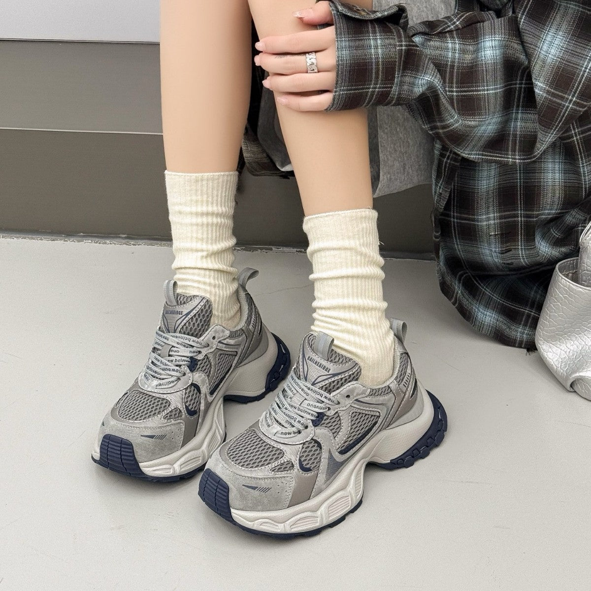 Damen Sportliche Sneakers mit atmungsaktiver Mesh-Oberfläche und komfortablem Dämpfungssystem R&B