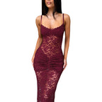 Damen Spitzen-Maxikleid mit raffiniertem Design R&B
