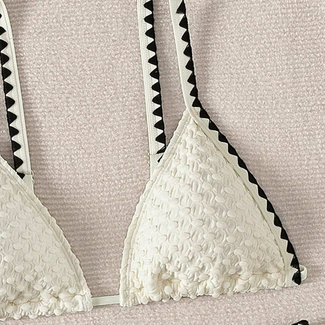 Damen Triangel-Bikini mit raffiniertem Häkelmuster R&B