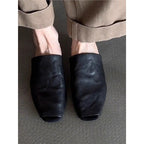 Damen Offene Mules aus weichem Leder R&B